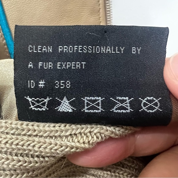 Penny Lane Rabbit Fur Full Zip Vest Leather Trim Beaded Size L Bratz Mobwife - Picture 12 of 12